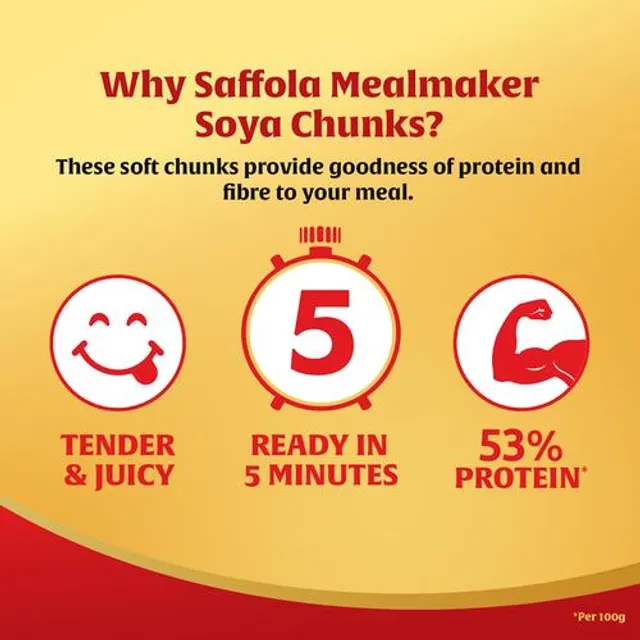Saffola Mealmaker - Soya Chunks, 400 g-4.webp